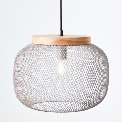 Brilliant - riippuvalaisin vaijerilla GIADA 1xE27/40W/230V halkaisija 39 cm harmaa