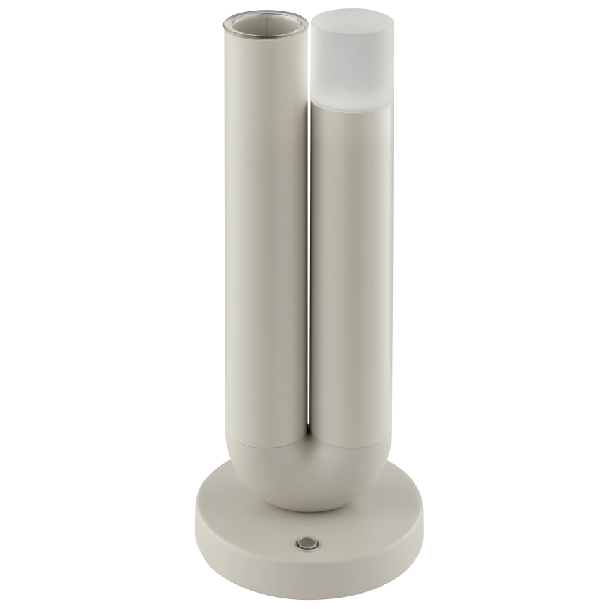 Brilliant - LED-himmennettävä ladattava kosketusohjattu ulkokäyttöön tarkoitettu pöytälamppu SAYU LED/2,5W/5V 2700K 2600 mAh IP44 harmaa