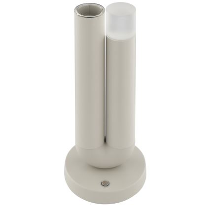 Brilliant - LED-himmennettävä ladattava kosketusohjattu ulkokäyttöön tarkoitettu pöytälamppu SAYU LED/2,5W/5V 2700K 2600 mAh IP44 harmaa