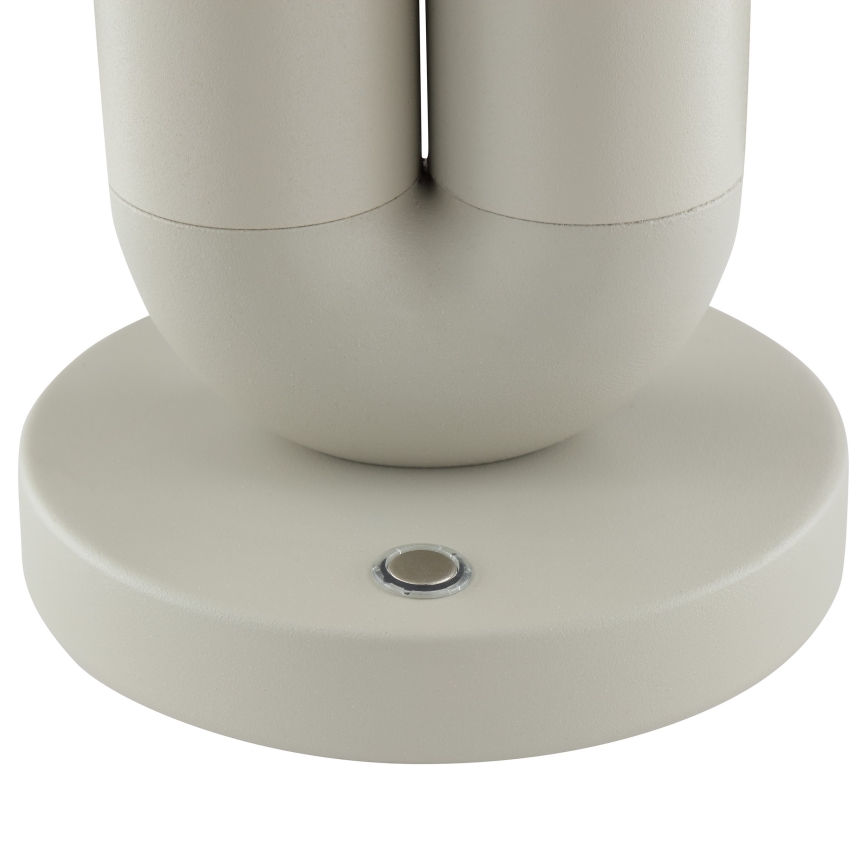 Brilliant - LED-himmennettävä ladattava kosketusohjattu ulkokäyttöön tarkoitettu pöytälamppu SAYU LED/2,5W/5V 2700K 2600 mAh IP44 harmaa