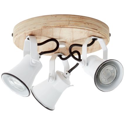 Brilliant - SEED kohdevalaisin 3xGU10/5W/230V valkoinen/beige