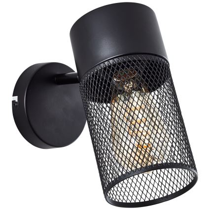 Brilliant - Seinäkohdevalaisin KAMOLO 1xE27/40W/230V musta