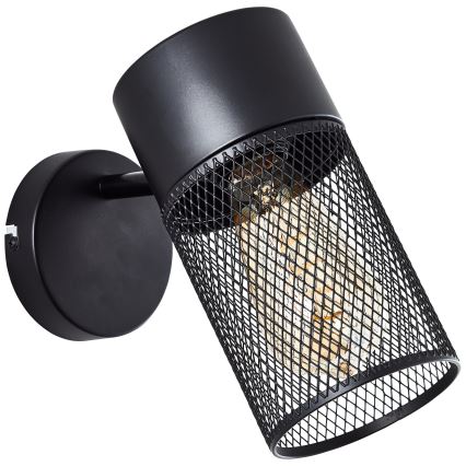 Brilliant - Seinäkohdevalaisin KAMOLO 1xE27/40W/230V musta