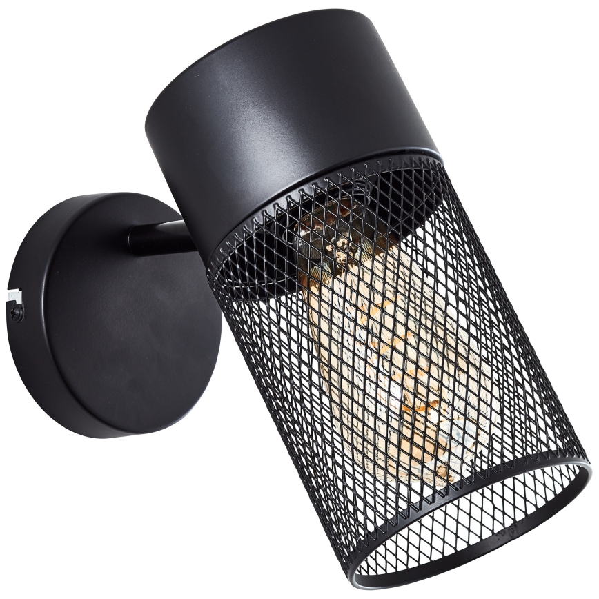 Brilliant - Seinäkohdevalaisin KAMOLO 1xE27/40W/230V musta