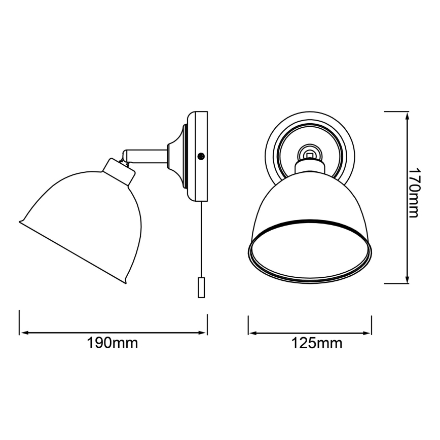 Brilliant - Seinäkohdevalo TELIO 1xE14/28W/230V vaaleanpunainen