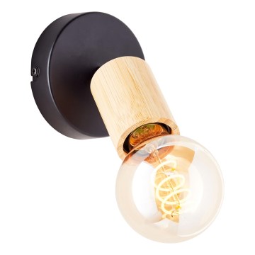 Brilliant - Seinälle asennettava, suunnattava kohdevalaisin 1xE27/28W/230V, bambu