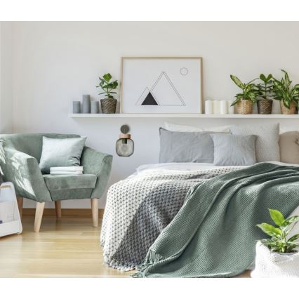 Brilliant - Seinävalaisin GIADA 1xE27/40W/230V vihreä