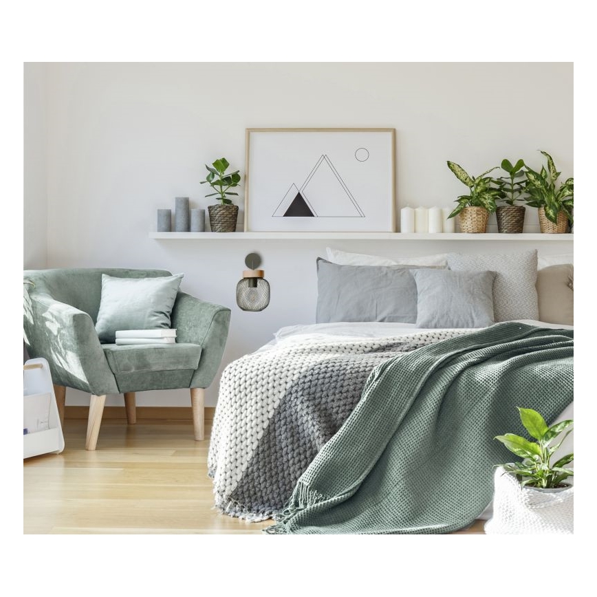 Brilliant - Seinävalaisin GIADA 1xE27/40W/230V vihreä