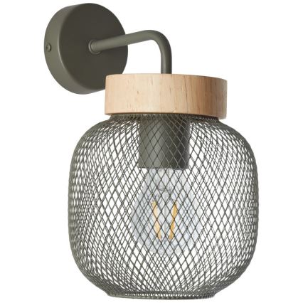 Brilliant - Seinävalaisin GIADA 1xE27/40W/230V vihreä