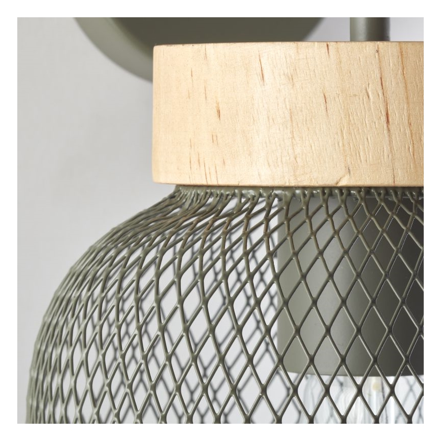 Brilliant - Seinävalaisin GIADA 1xE27/40W/230V vihreä