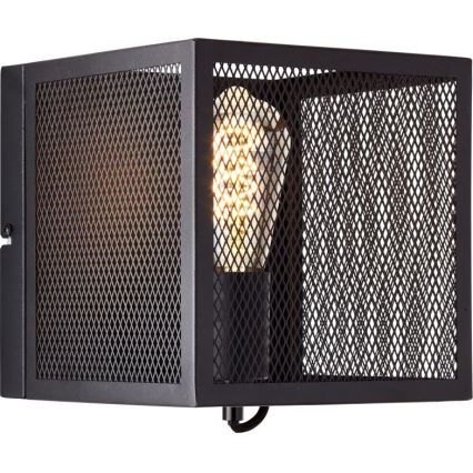 Brilliant - Seinävalaisin MAZE 1xE27/40W/230V musta