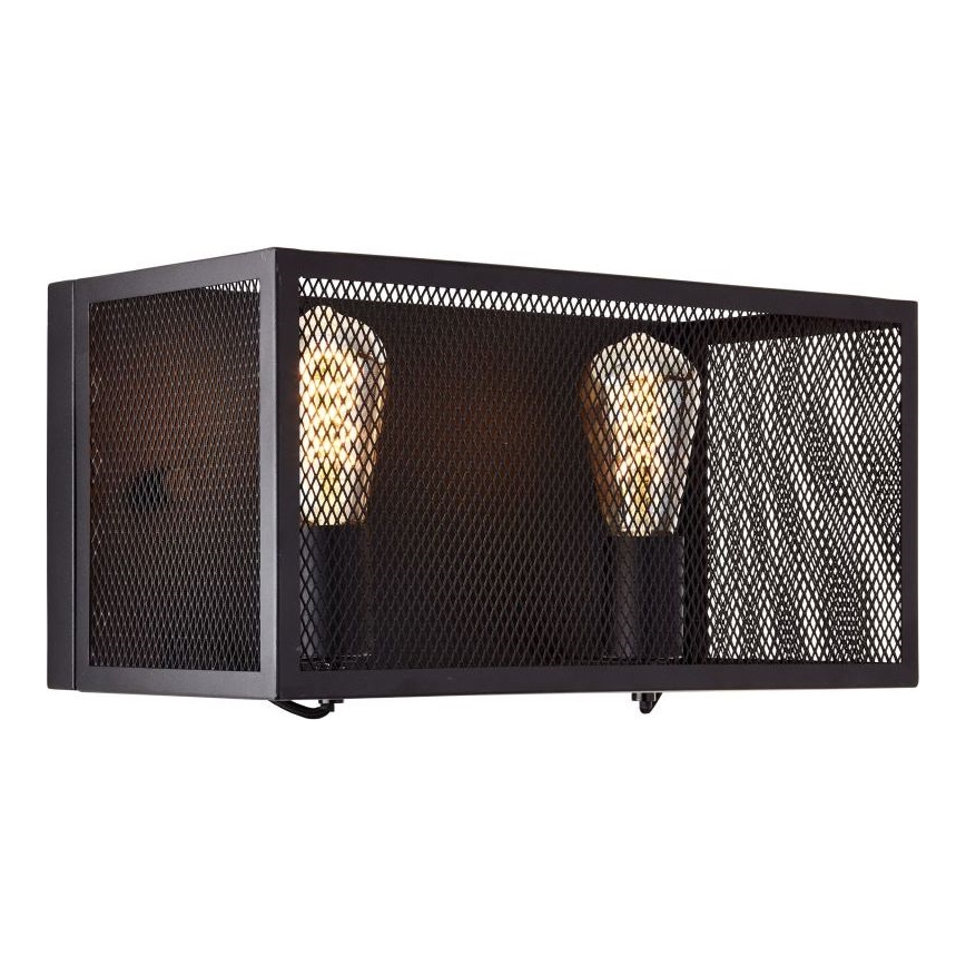 Brilliant - Seinävalaisin MAZE 2xE27/40W/230V musta