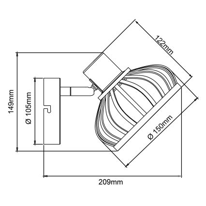 Brilliant - Seinävalaisin NORAH 1xE14/28W/230V bambu