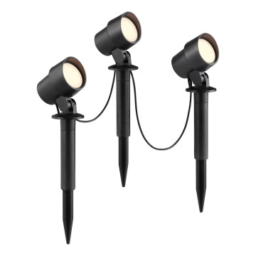 Brilliant - Setti 3x LED-ulkovalaisin KAMARA LED/8,5W/230V IP44 musta