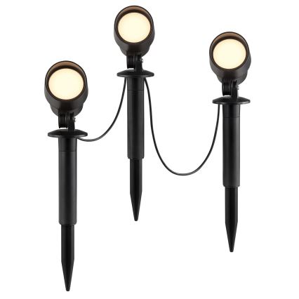 Brilliant - Setti 3x LED-ulkovalaisin KAMARA LED/8,5W/230V IP44 musta
