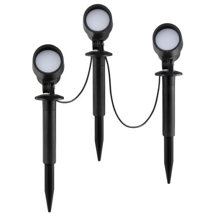 Brilliant - Setti 3x LED-ulkovalaisin KAMARA LED/8,5W/230V IP44 musta