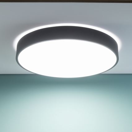 Brilliant - LED-himmennettävä kattovalaisin SLIMLINE LED/60W/230V 3000-6500K halkaisija 49 cm musta + kaukosäädin