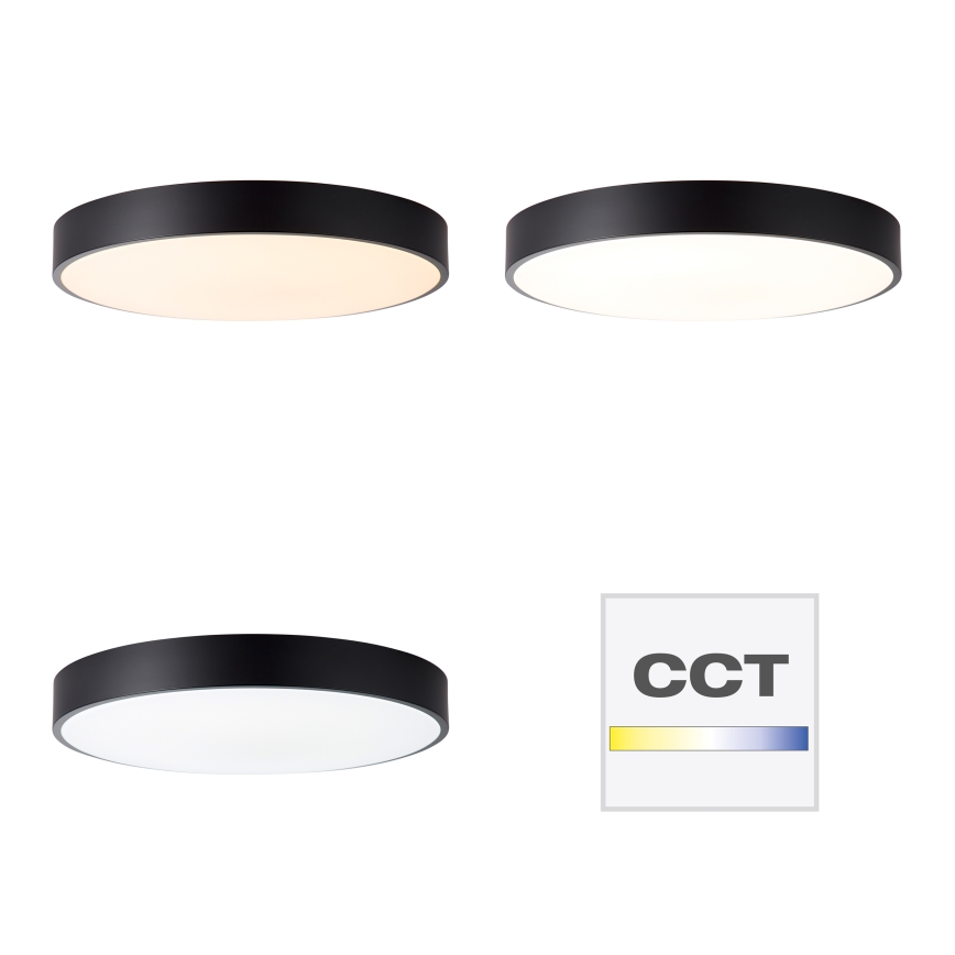 Brilliant - LED-himmennettävä kattovalaisin SLIMLINE LED/60W/230V 3000-6500K halkaisija 49 cm musta + kaukosäädin