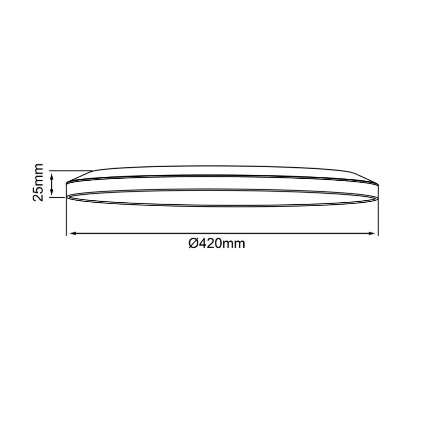 Brilliant - LED-himmennettävä kattovalaisin SORELL LED/24W/230V 3000–6500K Ø 42 cm musta + kaukosäädin