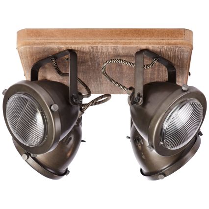 Brilliant - Spottivalaisin CARMEN WOOD 4xGU10/5W/230V eukalyptus