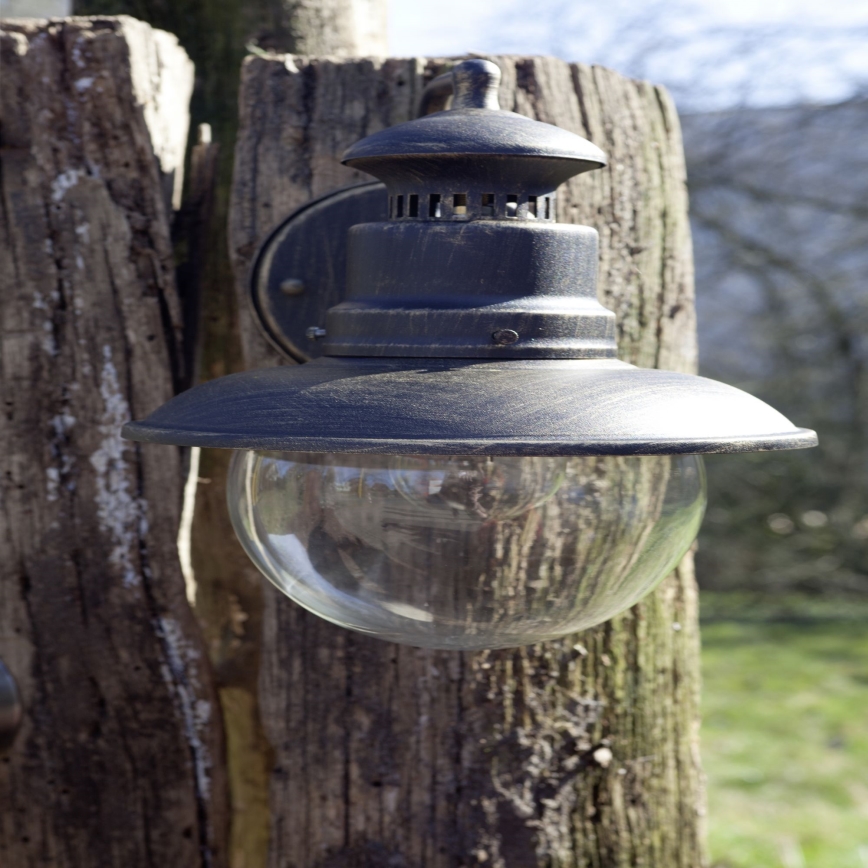 Brilliant - Ulkoseinävalaisin ARTU 1xE27/60W/230V IP44 patina/kulta