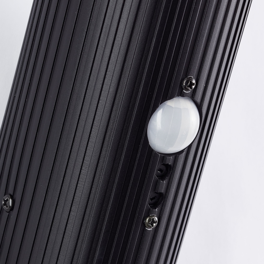 Brilliant - Ulkovalo anturilla KALEO 1xE27/10W/230V IP44 musta