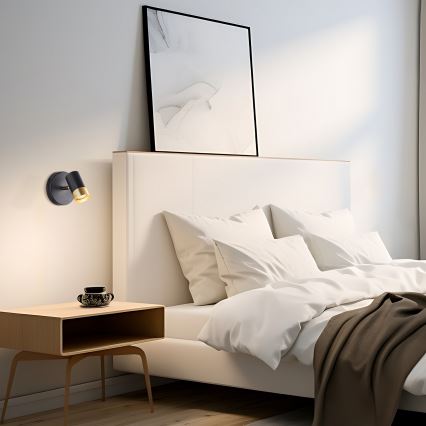 Brilliant - VIGOLO LED-kohdevalaisin 1xGU10/5W/230V musta/kultainen