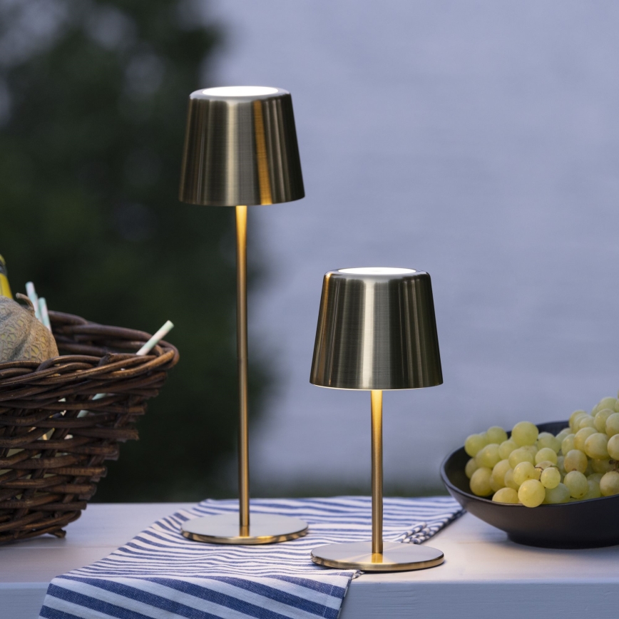 Brilliant - LED himmennettävä kosketusohjattu ulkovalaisin XAANA LED/4W/5V 3000/4000/6500K 2600 mAh IP44 kulta