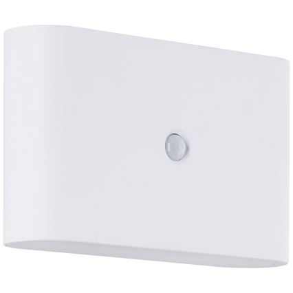 Brilliant - LED ulkokäyttöön tarkoitettu ladattava seinävalaisin liiketunnistimella XINO LED/3W/5V 3600 mAh IP44 valkoinen