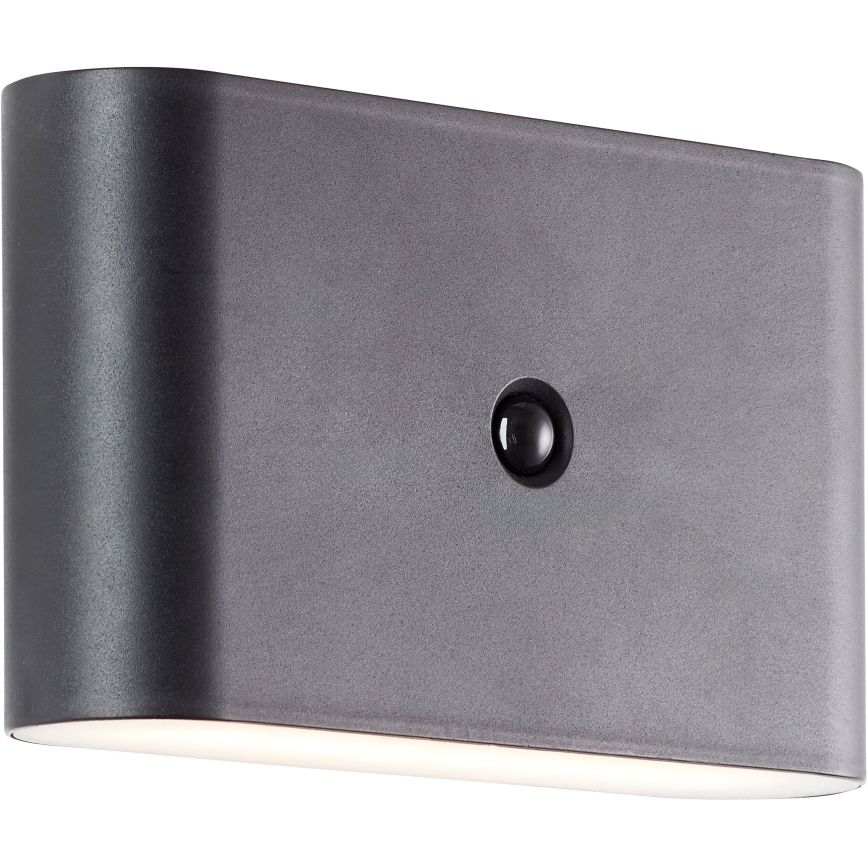 Brilliant - LED-ulkovalaisin ladattavalla seinäkiinnityksellä ja sensorilla XINO LED/3W/5V 3600 mAh IP44 musta