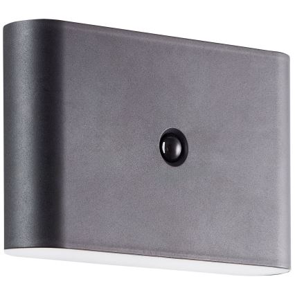 Brilliant - LED-ulkovalaisin ladattavalla seinäkiinnityksellä ja sensorilla XINO LED/3W/5V 3600 mAh IP44 musta