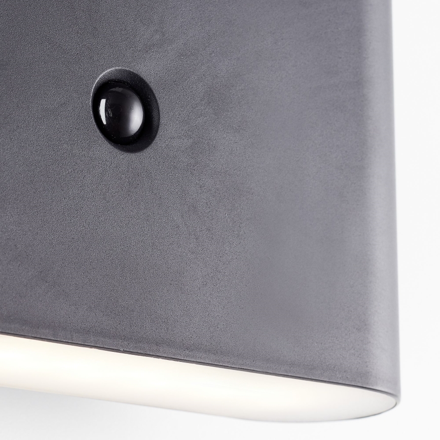 Brilliant - LED-ulkovalaisin ladattavalla seinäkiinnityksellä ja sensorilla XINO LED/3W/5V 3600 mAh IP44 musta