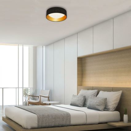 Brilo 3482-015 - LED-kattovalaisin MAILA STARRY LED/12W/230V musta/kulta