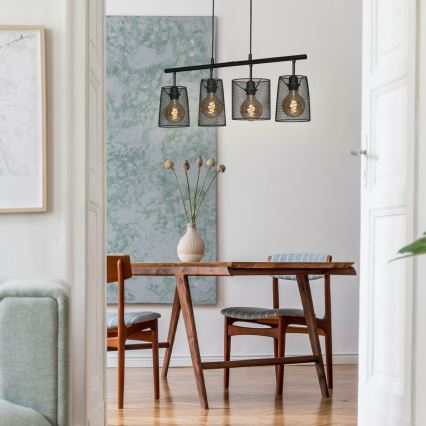 Brilo 4026-045 - Kattokruunu johdossa RETRO 4xE27/60W/230V