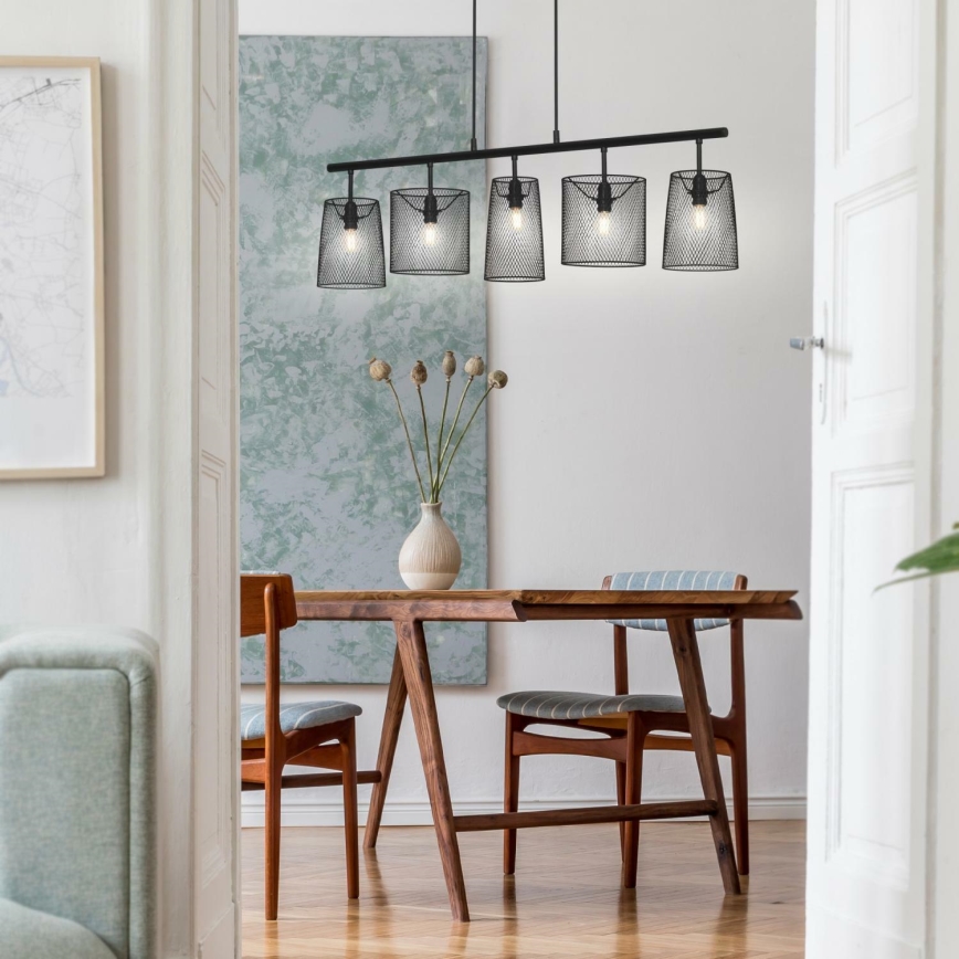 Brilo 4076-055 - Kattokruunu johdossa RETRO 5xE14/40W/230V