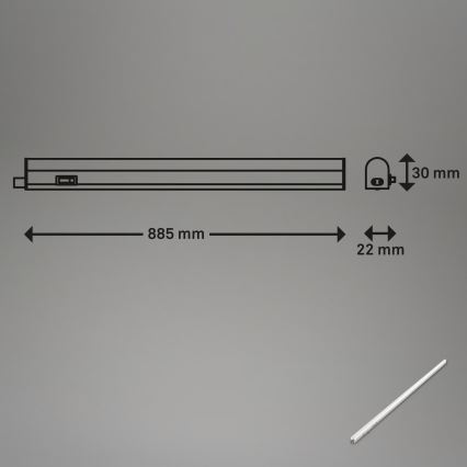 Brilo - alakaapin LED-valaisin LED/10W/230V 4000K 87,3 cm