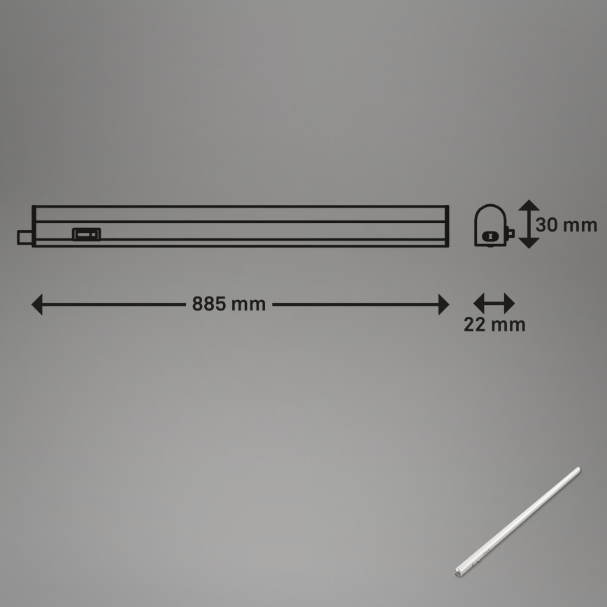 Brilo - alakaapin LED-valaisin LED/10W/230V 4000K 87,3 cm