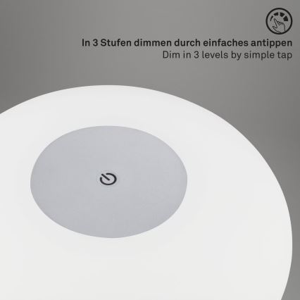 Brilo - LED himmennettävä ulkokäyttöön sopiva ladattava pöytälamppu OLANA LED/3W/5V 3300K IP44 2000 mAh