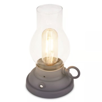 Brilo - himmennettävä ladattava ulkokäyttöinen pöytälamppu KANEA LED/1,5W/5V IP44 1200 mAh antrasiitti