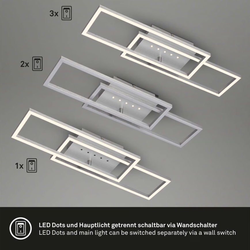 Brilo - himmennettävä LED-kattovalaisin 30W/230V 3000K mattakromi