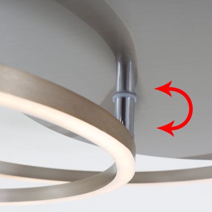 Brilo - himmennettävä LED-kattovalaisin FRAMES LED/14W/230V + LED/22W 3000K