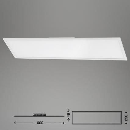 Brilo - Himmennettävä LED-kattovalaisin SLIM LED/24W/230V 3000-6500K 100x25 cm + kauko-ohjaus