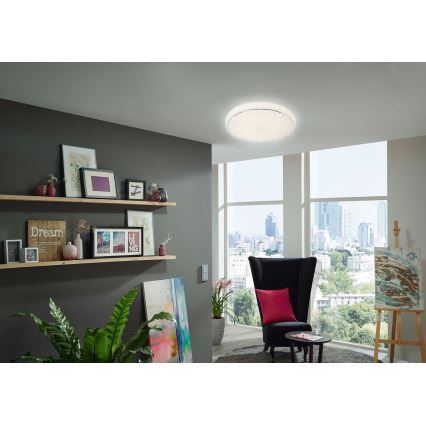 Brilo - Himmennettävä LED-kattovalaisin STARRY SKY LED/18W/230V 3000-6500K + kauko-ohjaus