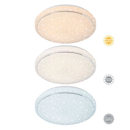 Brilo - Himmennettävä LED-kattovalaisin STARRY SKY LED/18W/230V 3000-6500K + kauko-ohjaus