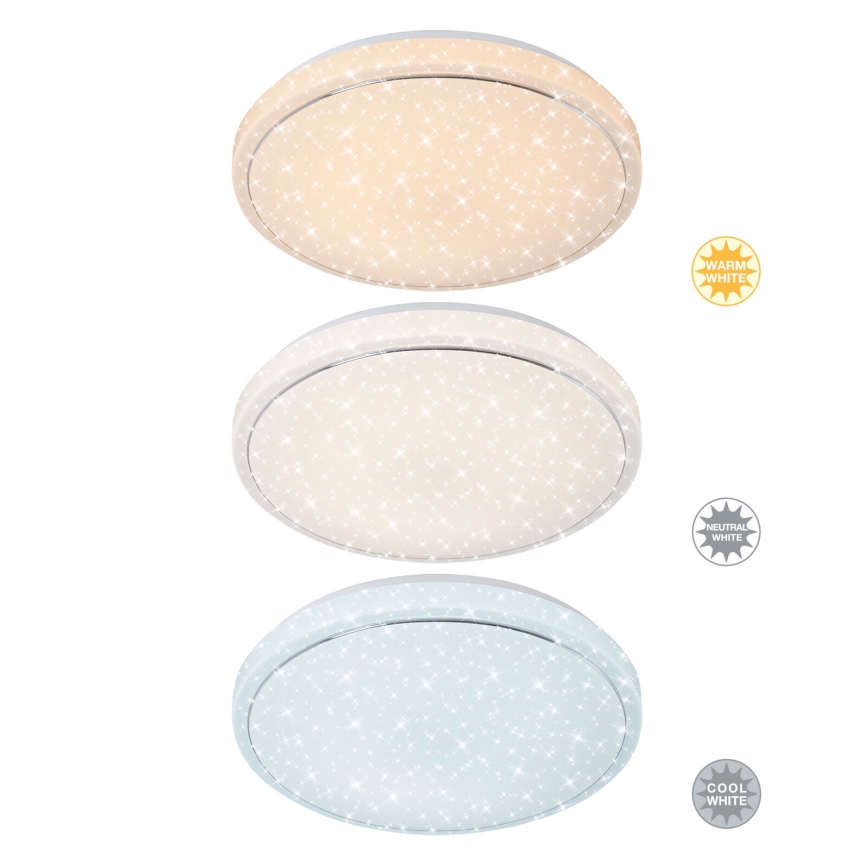 Brilo - Himmennettävä LED-kattovalaisin STARRY SKY LED/18W/230V 3000-6500K + kauko-ohjaus