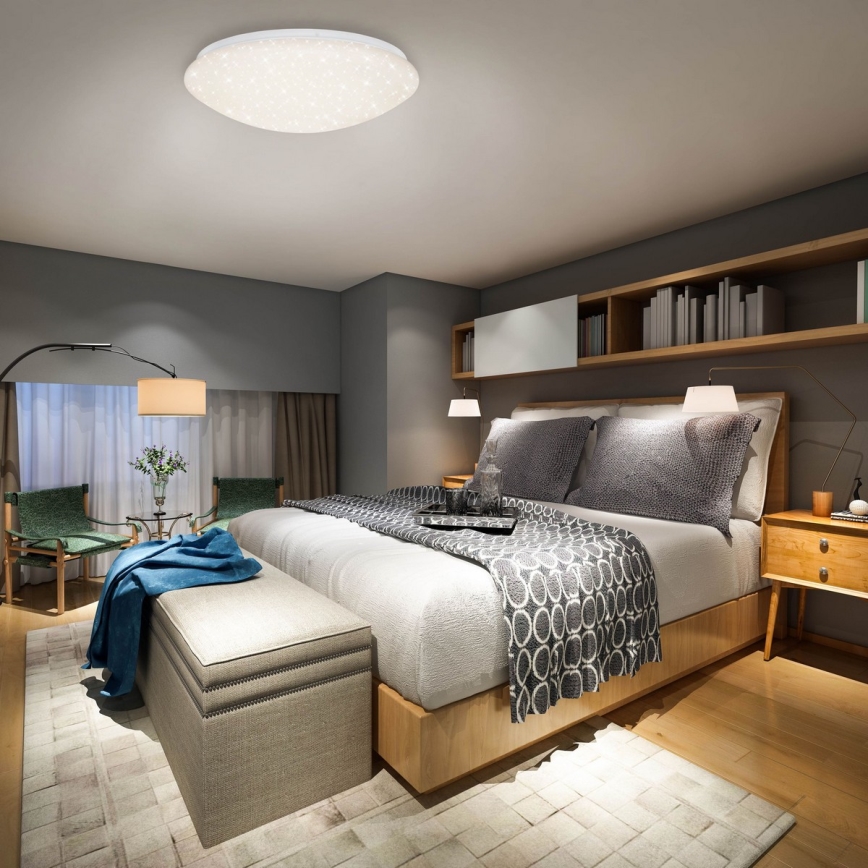 Brilo - Himmennettävä LED-kattovalaisin STARRY SKY LED/22W/230V 3000-6000K + kauko-ohjaus