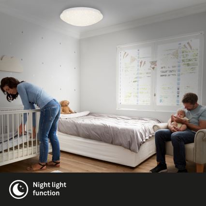 Brilo - Himmennettävä LED-kattovalaisin STARRY SKY LED/22W/230V 3000-6000K + kauko-ohjaus