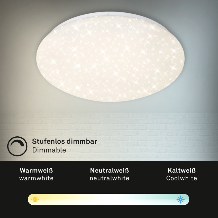 Brilo - Himmennettävä LED-kattovalaisin STARRY SKY LED/22W/230V 3000-6000K + kauko-ohjaus