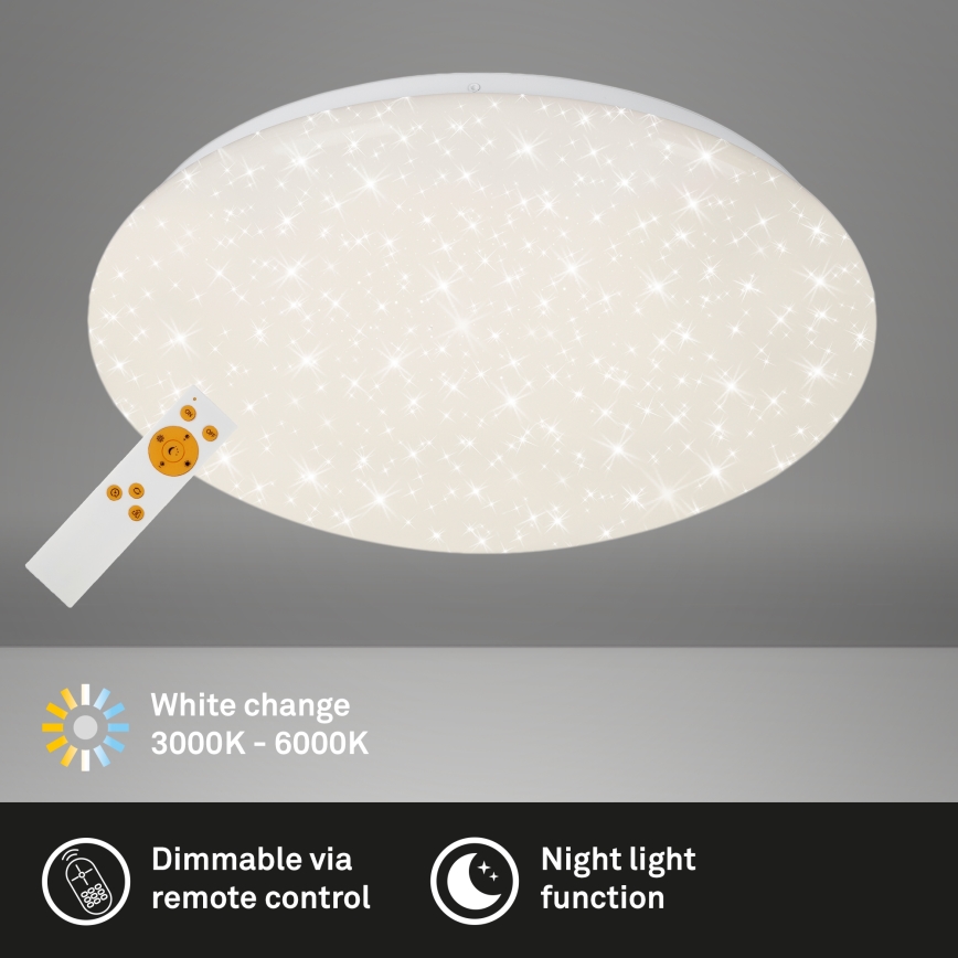 Brilo - Himmennettävä LED-kattovalaisin STARRY SKY LED/22W/230V 3000-6000K + kauko-ohjaus