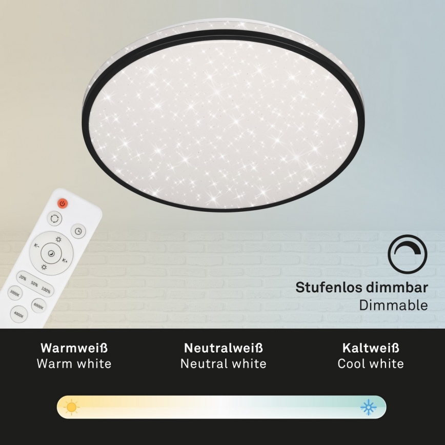 Brilo - Himmennettävä LED-kattovalaisin STARRY SKY LED/24W/230V 3000-6000K + kauko-ohjaus